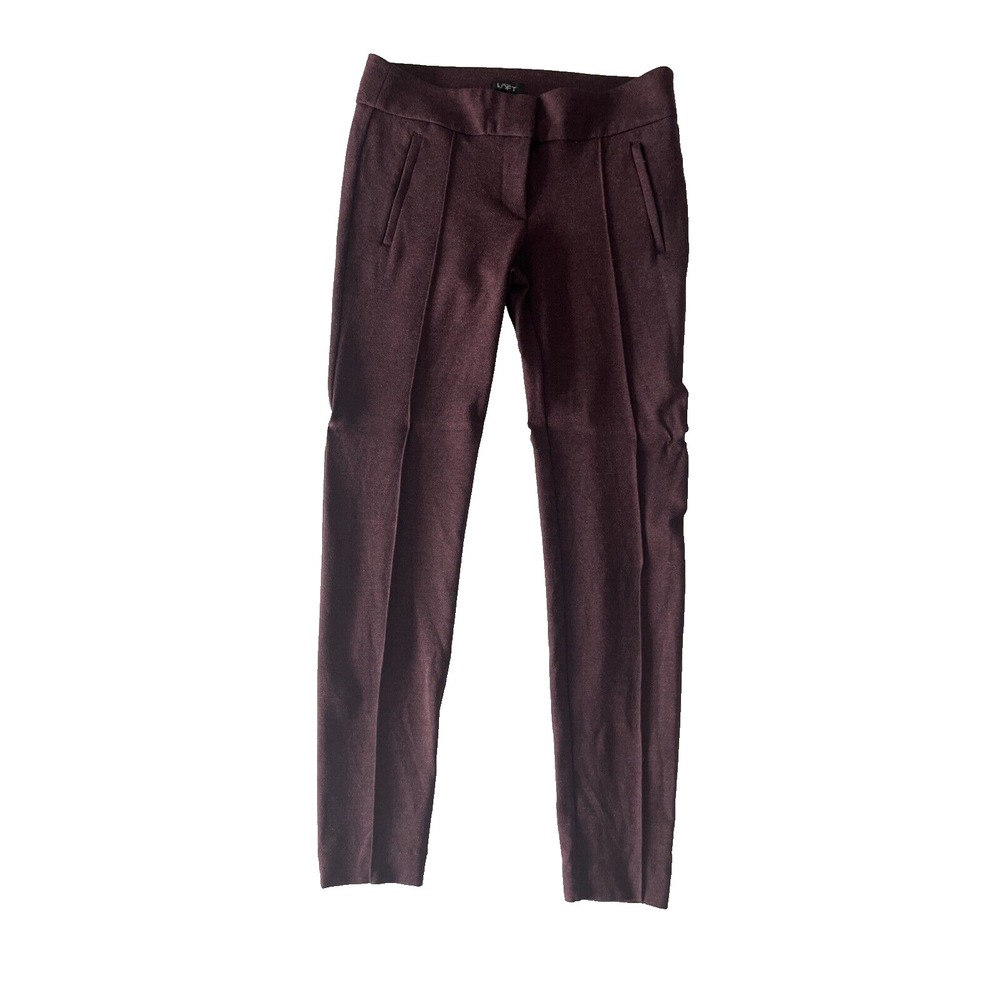 LOFT Ann Taylor Size 4 Women's Maroon Ankle Pant‎ Work Office Pocket Stretchy